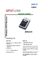 Preview for 1 page of Holux GPSlim 236B Quick Manual