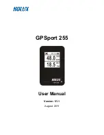 Holux GPSport 255 User Manual preview