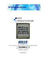 Preview for 1 page of Holux M-91 - Specification