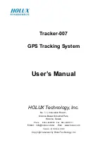 Preview for 1 page of Holux Tracker-007 User Manual