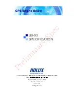 Holux UB-93 SPECIFICATION V0.4 Specification preview