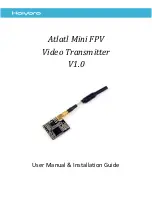 Preview for 1 page of Holybro Atlatl Mini FPV User Manual & Installation Manual