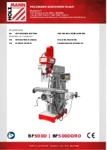 Preview for 1 page of HOLZMANN MASCHINEN BF500D Operating Manual