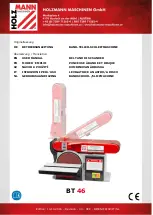 Preview for 1 page of HOLZMANN MASCHINEN BT 46 User Manual