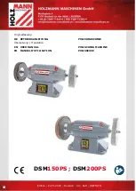 Preview for 1 page of HOLZMANN MASCHINEN DSM150PS User Manual