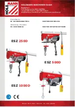 HOLZMANN MASCHINEN ESZ 1000D User Manual preview