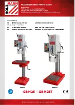 Предварительный просмотр 1 страницы HOLZMANN MASCHINEN GBM25 Operating Manual