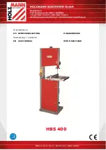 HOLZMANN MASCHINEN HBS 400 User Manual preview