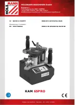 HOLZMANN MASCHINEN KAM 65PRO User Manual предпросмотр