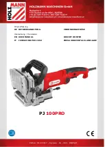 HOLZMANN MASCHINEN PJ 100PRO User Manual предпросмотр