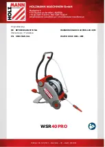 HOLZMANN MASCHINEN WSR40PRO User Manual предпросмотр