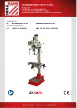 HOLZMANN MASCHINEN ZX40PC Operating Manual предпросмотр