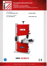 Preview for 1 page of Holzmann HBS 230ECO User Manual