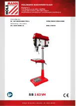 Holzmann SB 163VH User Manual preview