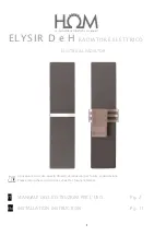 Предварительный просмотр 1 страницы HOM ELYSIR D Instructions Manual