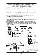 Preview for 2 page of Homak BG07027624 Owner'S And Operator'S Manual