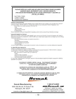 Preview for 12 page of Homak BK02036081 Owner'S And Operator'S Manual