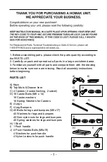 Preview for 3 page of Homak BK06043500 Owner'S Manual & Operating Instructions