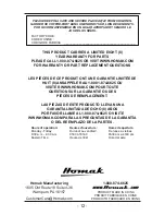 Предварительный просмотр 12 страницы Homak BK08019602 Owner'S And Operator'S Manual