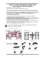 Предварительный просмотр 2 страницы Homak BK08041021 Owner'S And Operator'S Manual