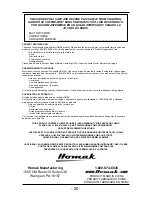 Preview for 20 page of Homak GS00765021 Owner'S And Operator'S Manual