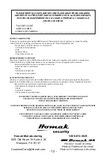 Preview for 12 page of Homak HS30136028 Owner'S Manual & Operating Instructions