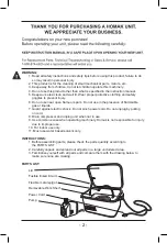 Предварительный просмотр 2 страницы Homak RD00803180 Owner'S Manual