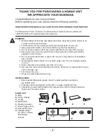 Preview for 2 page of Homak RD00820310 Owner'S Manual & Operating Instructions