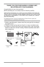 Preview for 3 page of Homak RS PRO COMBO Owner'S Manual & Operating Instructions