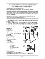 Предварительный просмотр 3 страницы Homak SS06035044 Owner'S And Operator'S Manual