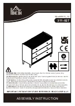 HOMCOM 311-027 Assembly Instruction Manual предпросмотр