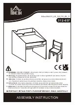 Предварительный просмотр 1 страницы HOMCOM 312-037 Assembly Instruction Manual