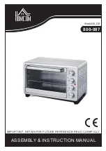 Предварительный просмотр 1 страницы HOMCOM 800-087 Assembly & Instruction Manual