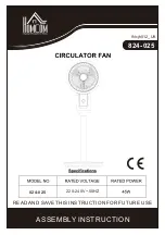 Preview for 1 page of HOMCOM 824-025 Assembly Instruction Manual