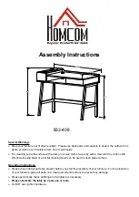 HOMCOM 833-408 Assembly Instructions Manual предпросмотр