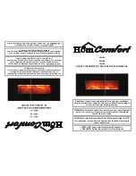 HomComfort EWH38 Operation Manual preview