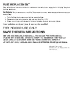 Preview for 4 page of Home Accents Holiday FM400-NS User Manual