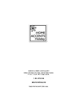 Preview for 6 page of Home Accents Holiday H8100701 Use And Care Manual