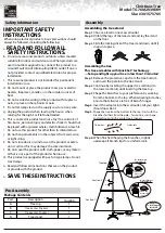 Preview for 1 page of Home Accents Holiday TG76M2V39D09 Manual