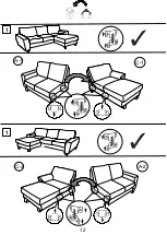 Предварительный просмотр 12 страницы Home affaire Vision Sofa Set Assembly Instructions Manual