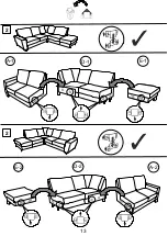 Предварительный просмотр 13 страницы Home affaire Vision Sofa Set Assembly Instructions Manual