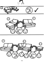 Предварительный просмотр 14 страницы Home affaire Vision Sofa Set Assembly Instructions Manual