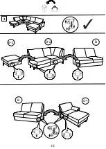 Предварительный просмотр 15 страницы Home affaire Vision Sofa Set Assembly Instructions Manual