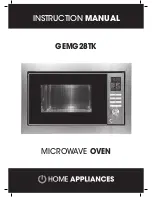 Предварительный просмотр 1 страницы Home appliances GEMG28TK Instruction Manual