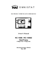 Home Automation Omnistat RC-100B Owner'S Manual предпросмотр