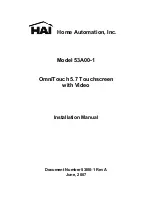 Home Automation OmniTouch 53A00-1 Installation Manual preview