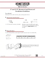 Home Decor Basswood Installation Manuallines preview