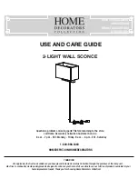 Preview for 1 page of Home Decorators Collection 1002433046 Use And Care Manual