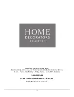 Предварительный просмотр 10 страницы Home Decorators Collection 1005564169 Use And Care Manual