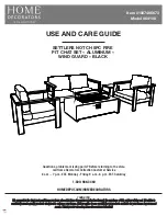 Preview for 1 page of Home Decorators Collection 1007465673 Use And Care Manual